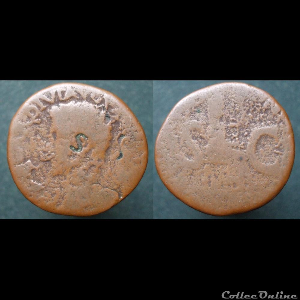 Tibère as contremarque monnaie antique romaine tibere as contremarque