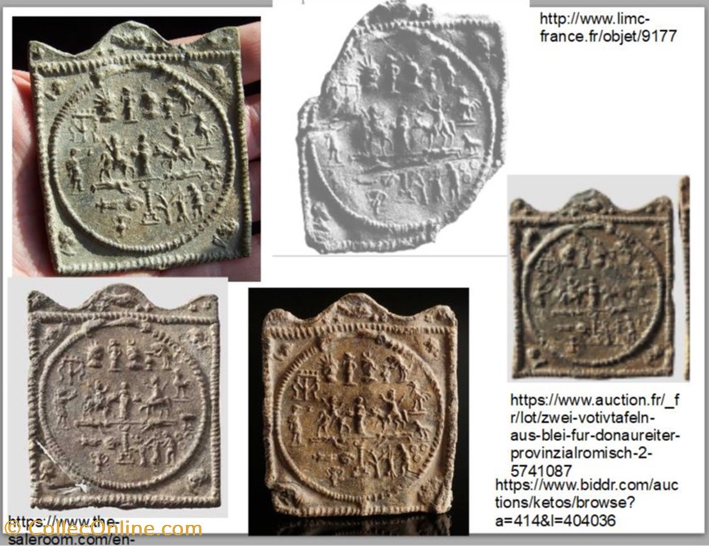 art antiquites archeologie europe plaquette thraco mithriaque en plomb ertl g 02