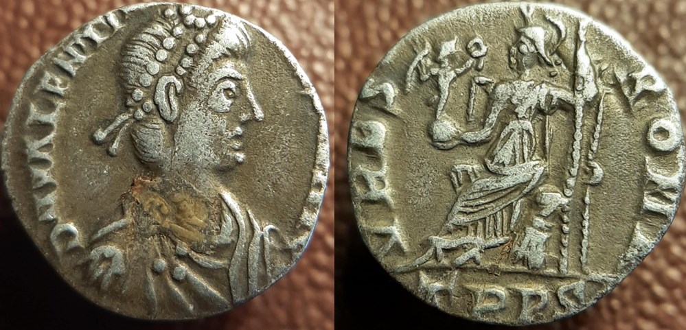 monnaies antiques romaines imperiales et republicaines valentinien ii silique treves vrbs roma