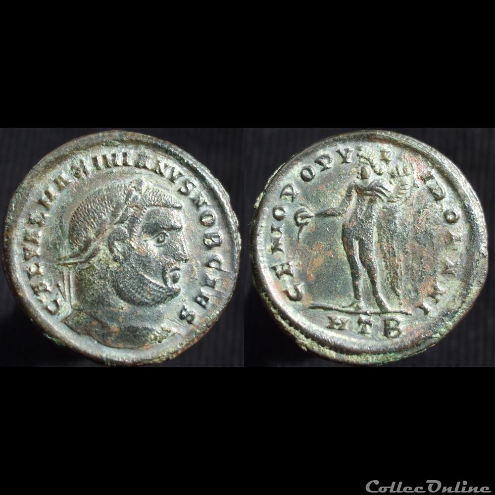 Galère César Nummus Héraclée monnaie antique romaine galere cesar nummus heraclee