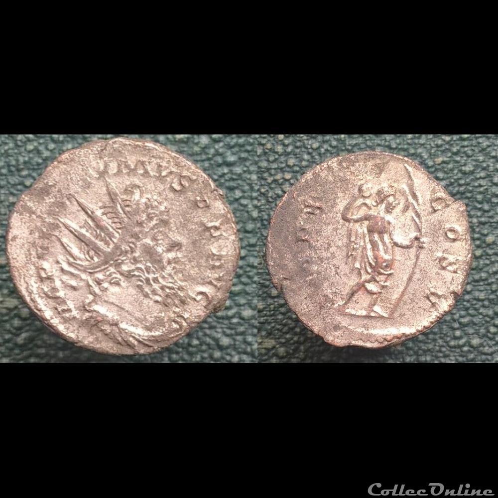 Postumus antoninien IMP X COS V monnaies antiquite av jc ap romaines republicaines imperiales postumus antoninien imp x cos v
