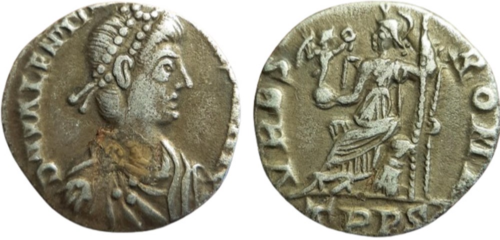 monnaies antiques romaines imperiales et republicaines valentinien ii silique treves vrbs roma