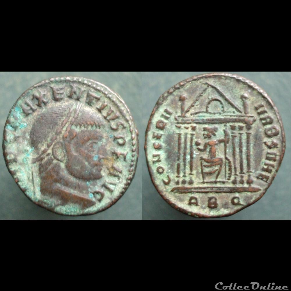 Maxence Nummus Rome Temple monnaies antiques romaines imperiales et republicaines maxence nummus rome temple