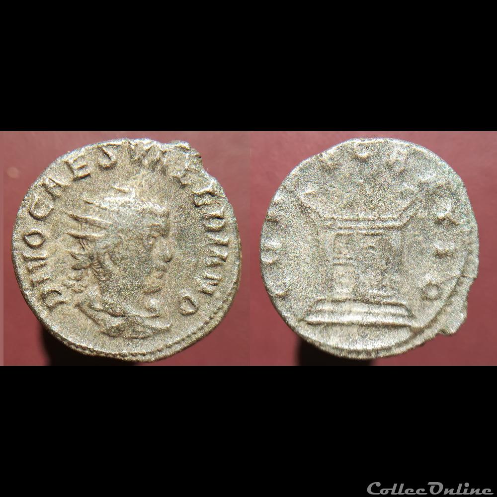 Valérien II antoninien Consecratio monnaie antique romaine valerien ii antoninien consecratio