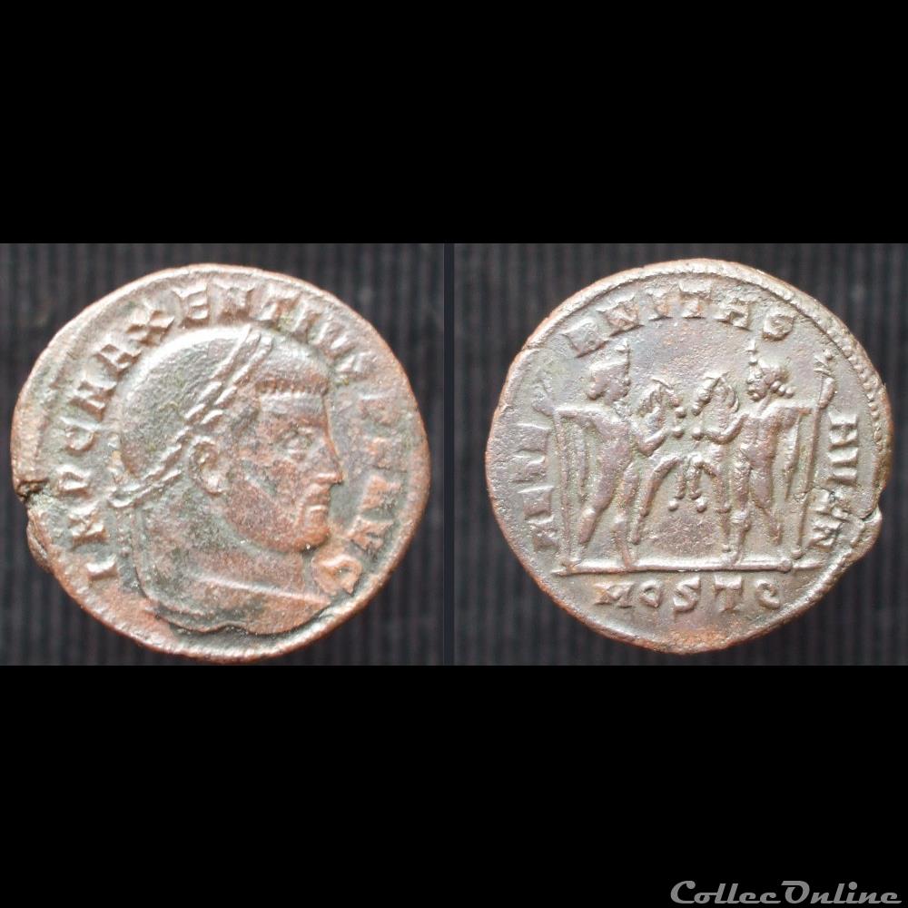 monnaie antique romaine maxence nummus ostie dioscures