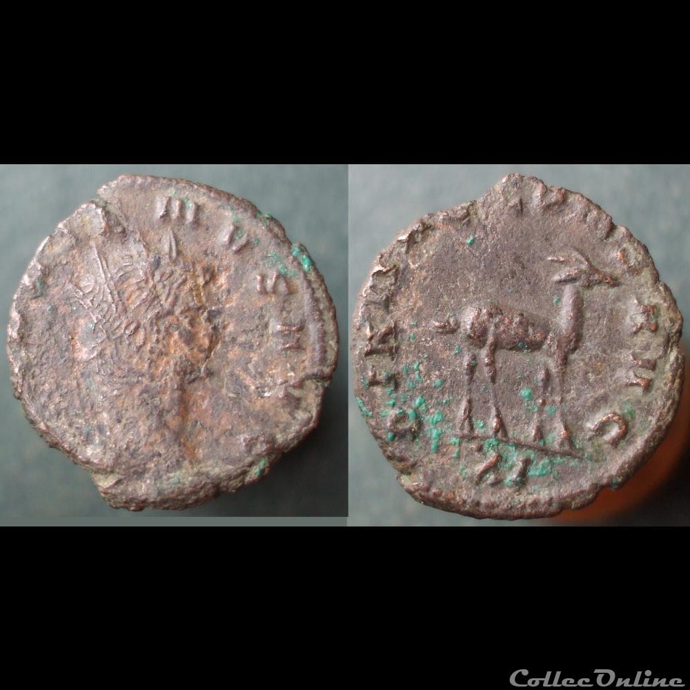 Gallien Antoninien gazelle monnaie antique romaine gallien antoninien gazelle