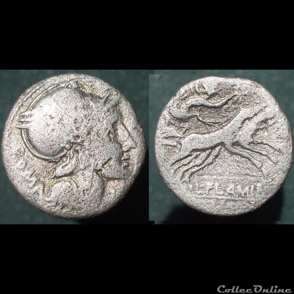 denier Flaminia monnaie antique romaine denier flaminia