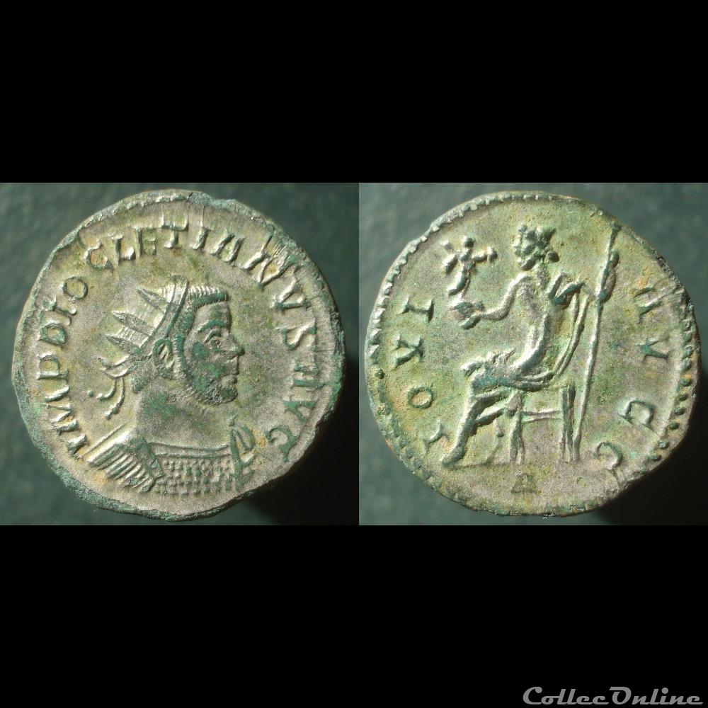 monnaie antique jc ap romaine republicaine imperiale diocletien antoninien lyon iovi avgg ric 34 b 436 41ex