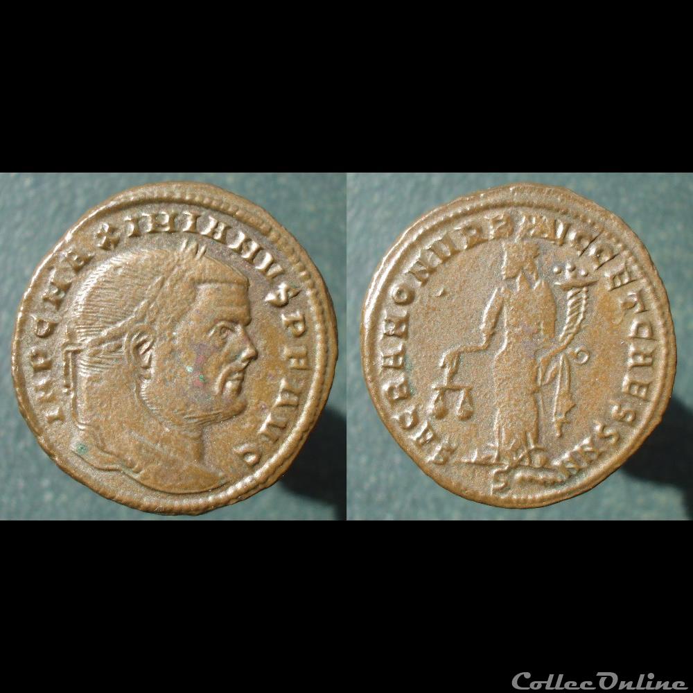 monnaie antique romaine maximien nummus rome sacra mon