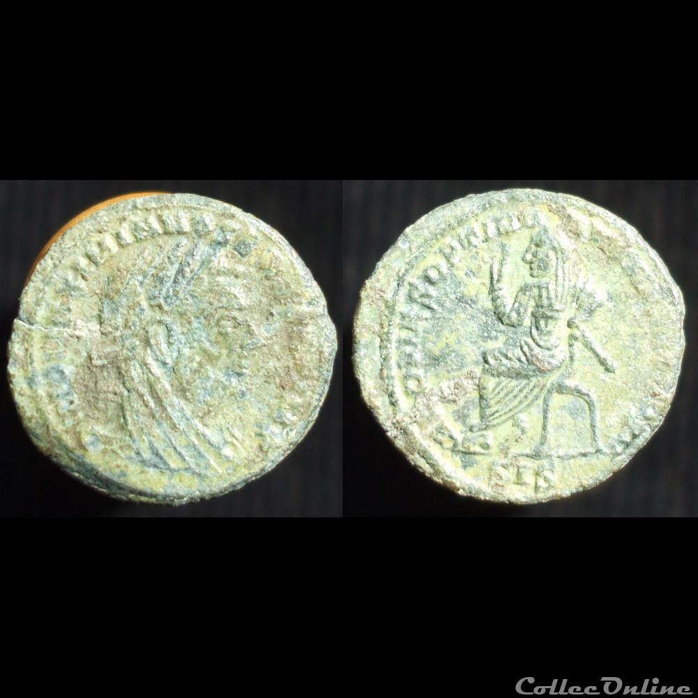 Maximien Quart de Nummus Siscia 2 monnaie antique romaine maximien quart de nummus siscia 2
