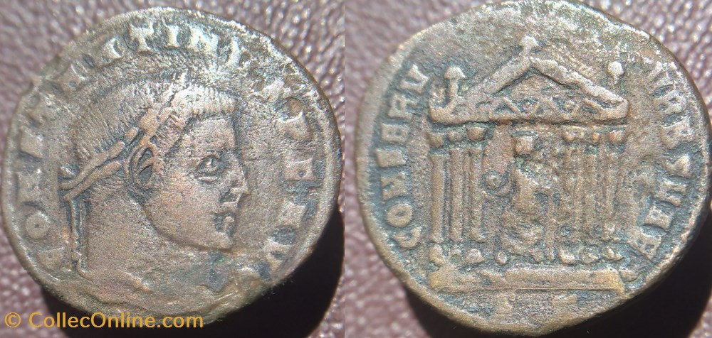 monnaies antiques romaines imperiales et republicaines constantin nummus ticinum conserv vrb svae