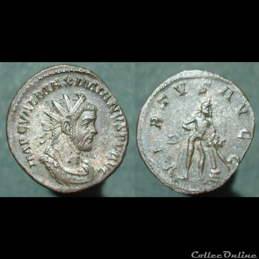 Maximien antoninien Lyon Virtus monnaies antiques romaines imperiales et republicaines maximien antoninien lyon virtus