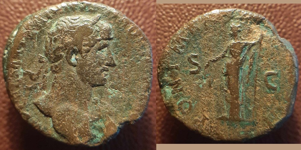Hadrien as Aequitas PONT MAX monnaies antiques romaines imperiales et republicaines hadrien as aequitas pont max