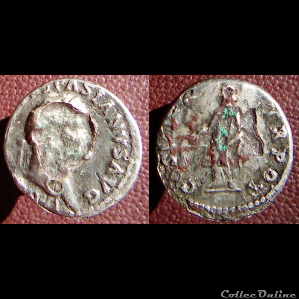monnaies antiques romaines imperiales et republicaines vespasien denier fourre aequitas