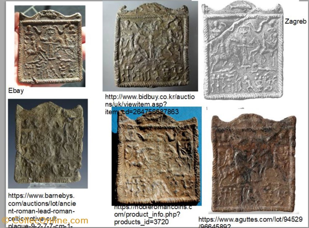 Plaquette "thraco-mithriaque" en plomb, ERTL F-01 4 art antiquites archeologie europe plaquette thraco mithriaque en plomb ertl f 01