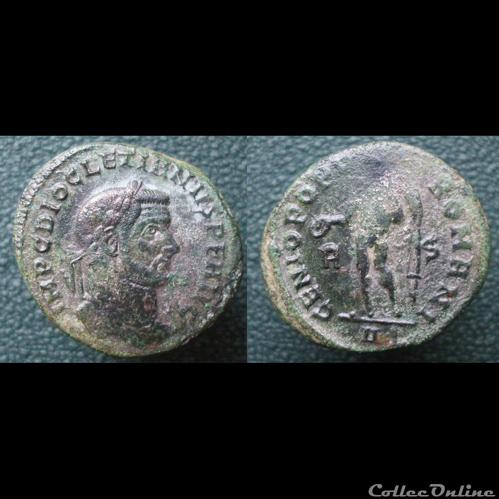 Dioclétien nummus Rome GPR R|S monnaies antiquite av jc a ap romaines republicaines imperiales diocletien nummus rome gpr r s