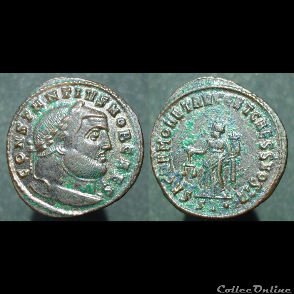 Constance nummus Ticinum moneta monnaies antiques romaines imperiales republicaines constance nummus ticinum moneta