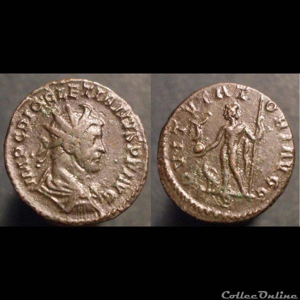Dioclétien, antoninien, Iovi tutator, Lyon 2 monnaies antiques romaines republicaines imperiales diocletien antoninien iovi tutator lyon