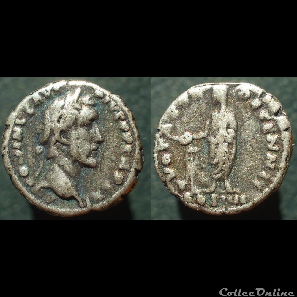 monnaie antique romaine antonin le pieux denier vot svscepta decennal faux