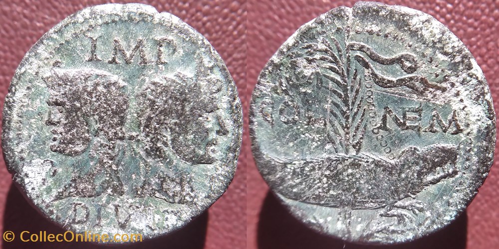 monnaies antiques a romaines imperiales et republicaines dupondius de nimes type iv