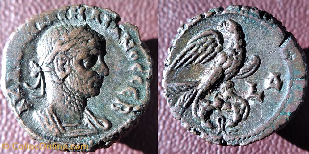 Aurélien Alexandrie Tétradrachme Aigle Couronne Dattari 5492 (mais sans l'étoile) monnaies antiques romaines provinciales aurelien alexandrie tetradrachme aigle couronne dattari 5492 mais sans etoile