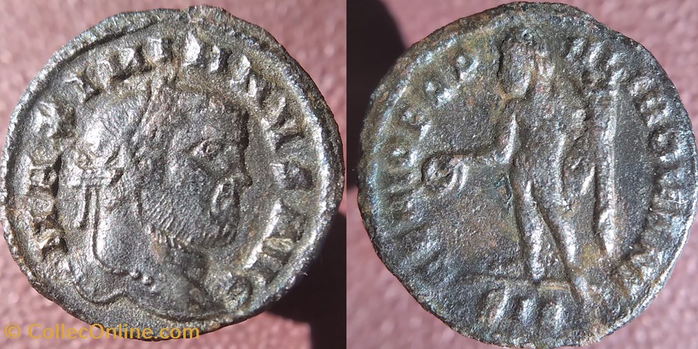Galère (?) Siscia quart de nummus / denier monnaies antiquite av jc ap romaines republicaines imperiales galere siscia quart de nummus denier