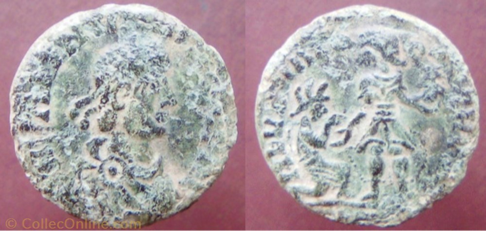 monnaie antique av jc ap romaine imitation valentinien ii