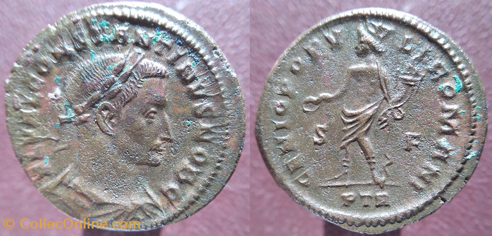 Constantin nummus Trèves GENIO POPVLI ROMANI monnaies antiques romaines republicaines imperiales constantin nummus treves genio popvli romani