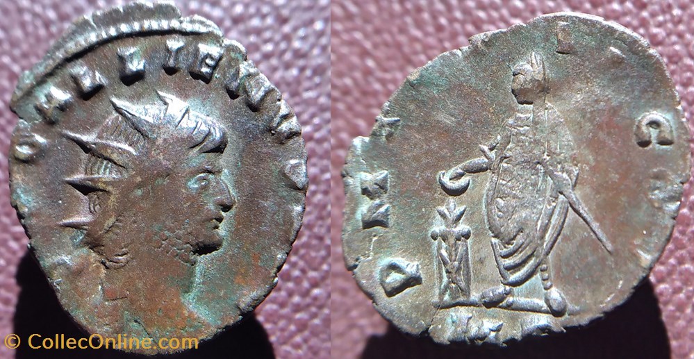 monnaies antiques romaines imperiales et republicaines gallien antoninien milan p m tr p vii cos