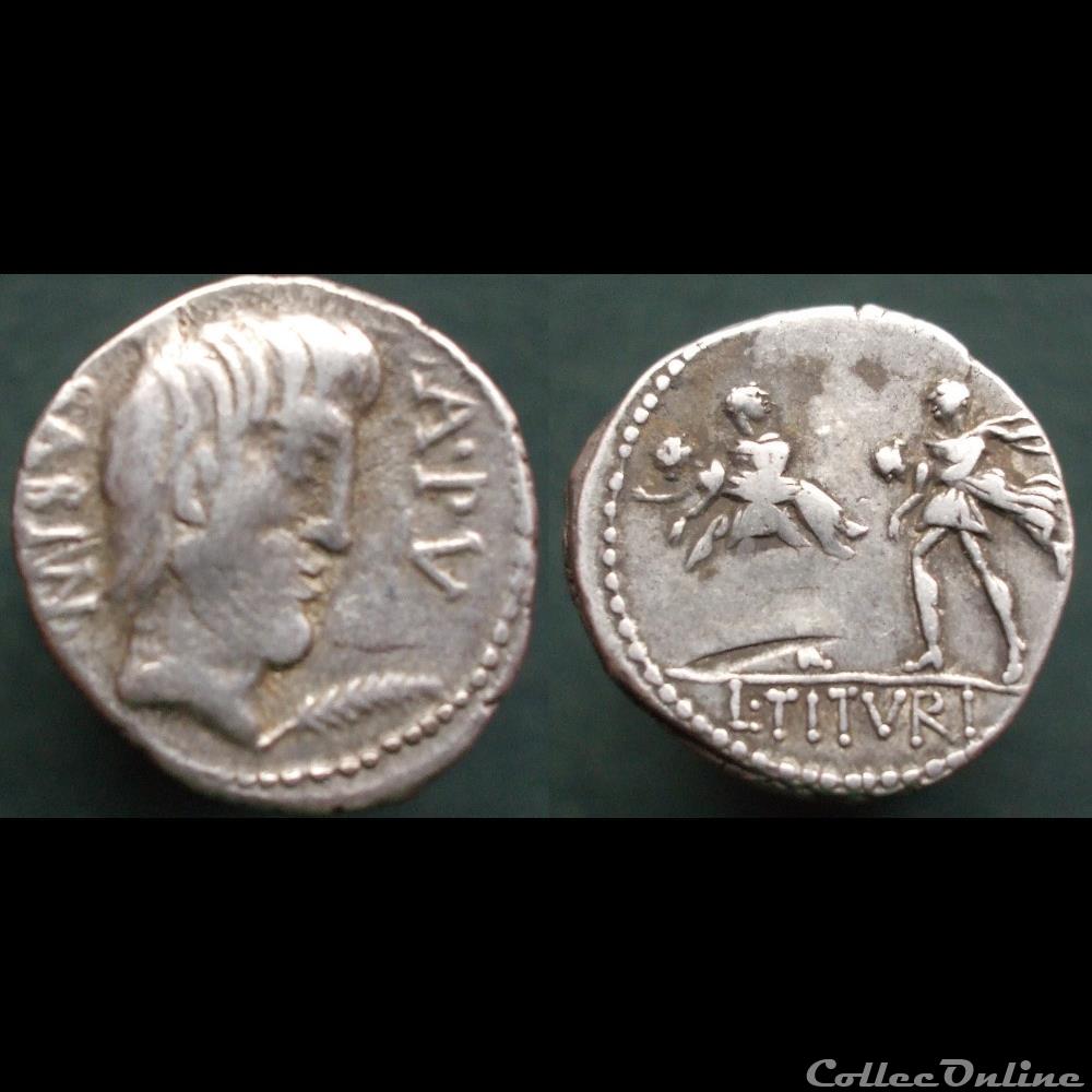 monnaies antiquite av jc ap romaines republicaines imperiales denier tituria sabines