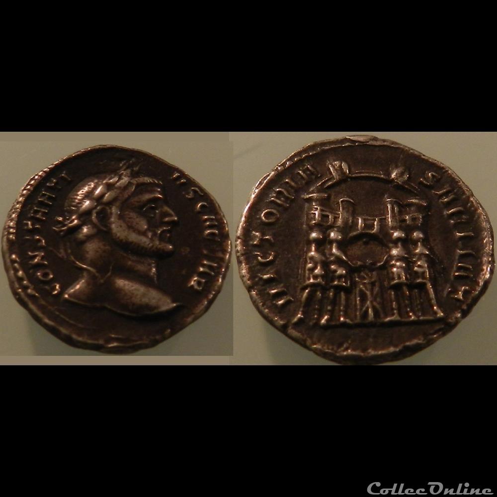 monnaie antique romaine constance chlore argenteus faux moderne