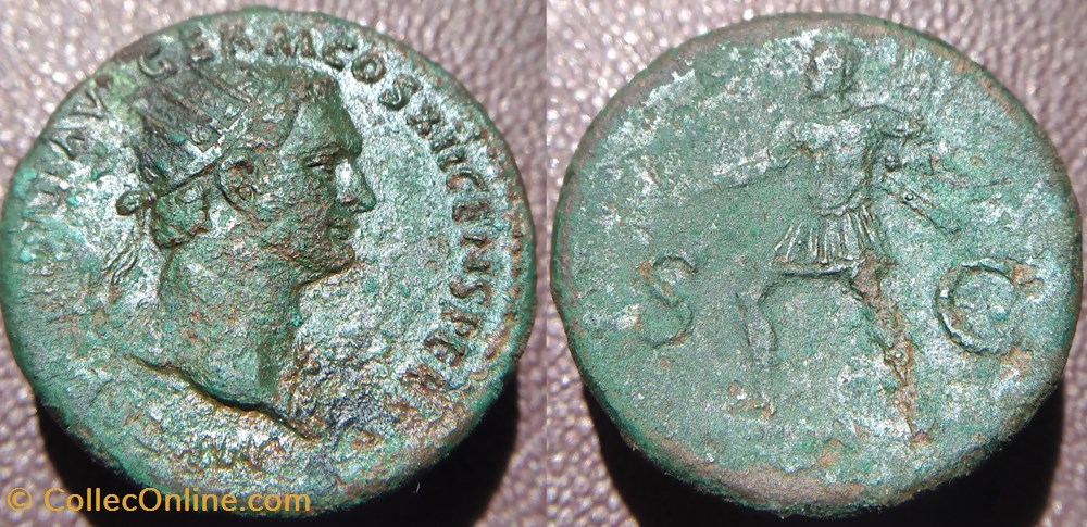 Domitien dupondius Mars monnaies antiques romaines imperiales et republicaines domitien dupondius mars