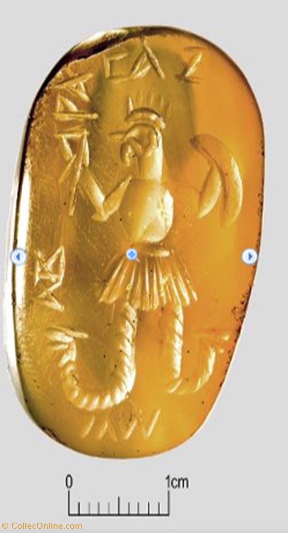Intaille magico-religieuse à l'anguipède alectrocéphale IAW et aux archanges en jaspe sanguin art antiquites archeologie europe intaille magico religieuse a anguipede alectrocephale iaw et aux archanges en jaspe sanguin