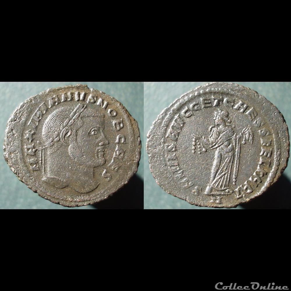 Galère Nummus Carthage Salvis monnaie antique romaine galere nummus carthage salvis