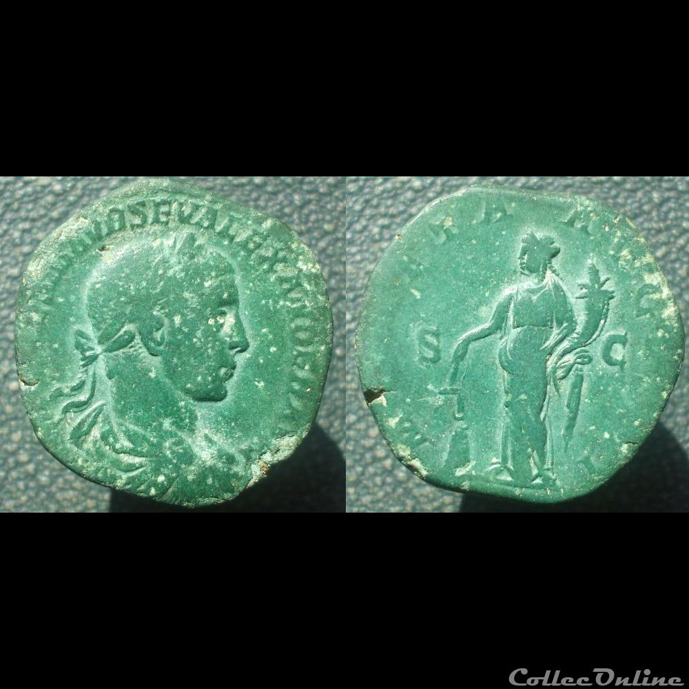 Alexandre Sévère Sesterce Moneta Augusti monnaies antiques romaines imperiales republicaines alexandre severe sesterce moneta augusti