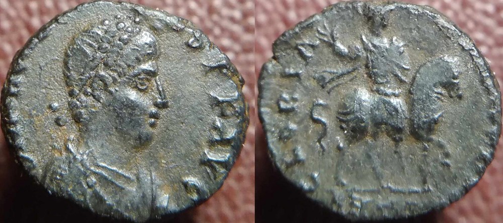 monnaies antiques romaines imperiales et republicaines arcadius ae3 gloria romanorvm antioche cheval