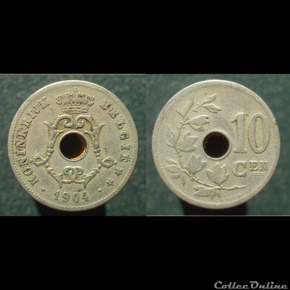 Belgique, 10 centimes, 1904 monnaie monde belgique 10 centimes 1904