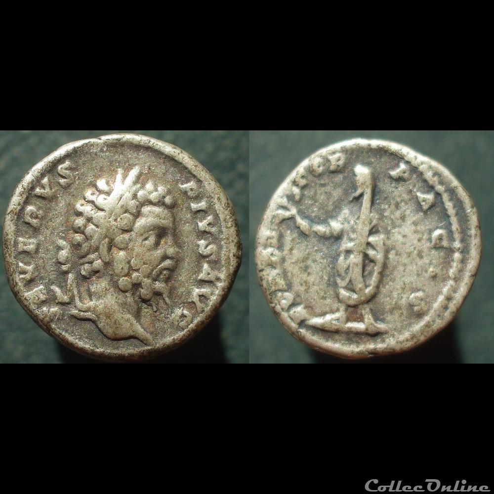 Septime Sévère, denier, FUNDATOR PACIS, faux monnaie antique romaine septime severe denier fundator pacis faux