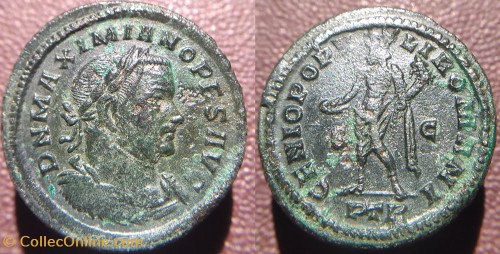 Maximien Trèves nummus RIC 711 monnaies antiques romaines imperiales et republicaines maximien treves nummus ric 711