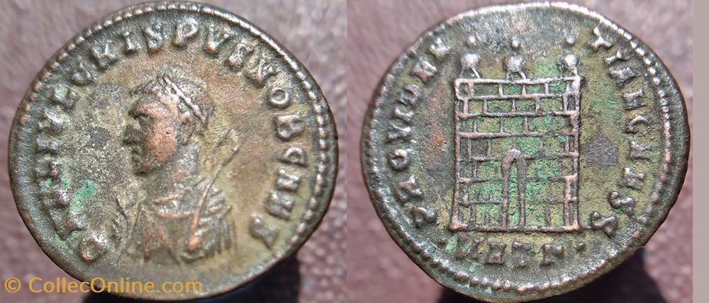Crispus, Héraclée, Providentiae Caess monnaies antiquite av jc ap romaines republicaines imperiales crispus heraclee providentiae caess