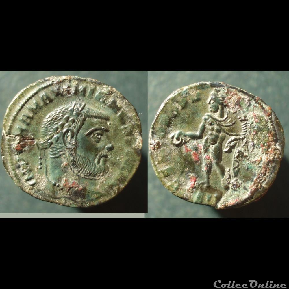 Maximien quart de nummus Siscia 3 monnaie antique romaine maximien quart de nummus siscia 3