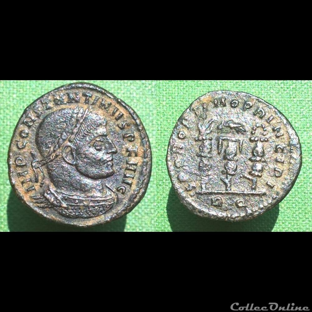Constantin nummus Rome SPQR monnaie antique romaine constantin nummus rome spqr