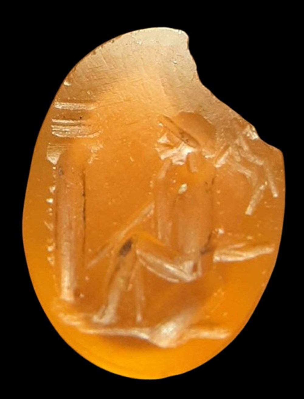 intaille en cornaline art antiquites archeologie europe intaille en cornaline