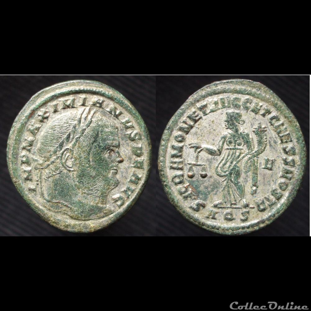 monnaies antiques romaines imperiales et republicaines maximien nummus aquilee sacra mon