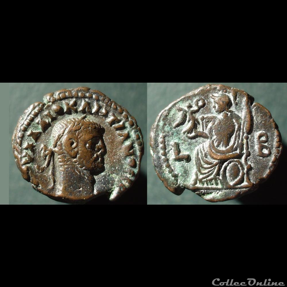 Dioclétien, tetradrachme Alexandrie, Athena monnaie antique av jc ap romaine provinciale diocletien tetradrachme alexandrie athena