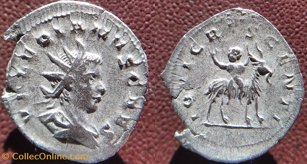 Valérien II, antoninien, Cologne, IOVI CRESCENTI, Bourdel 220a (C3) monnaies antiques romaines imperiales et republicaines valerien ii antoninien cologne iovi crescenti bourdel 220a c3