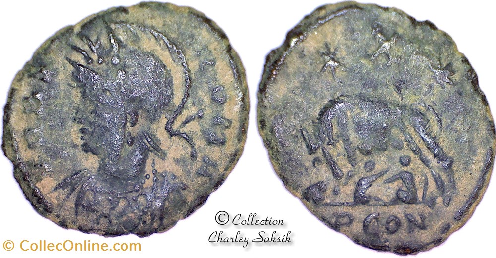 URBS ROMA - Arles monnaies antiques romaines republicaines imperiales urbs roma arles