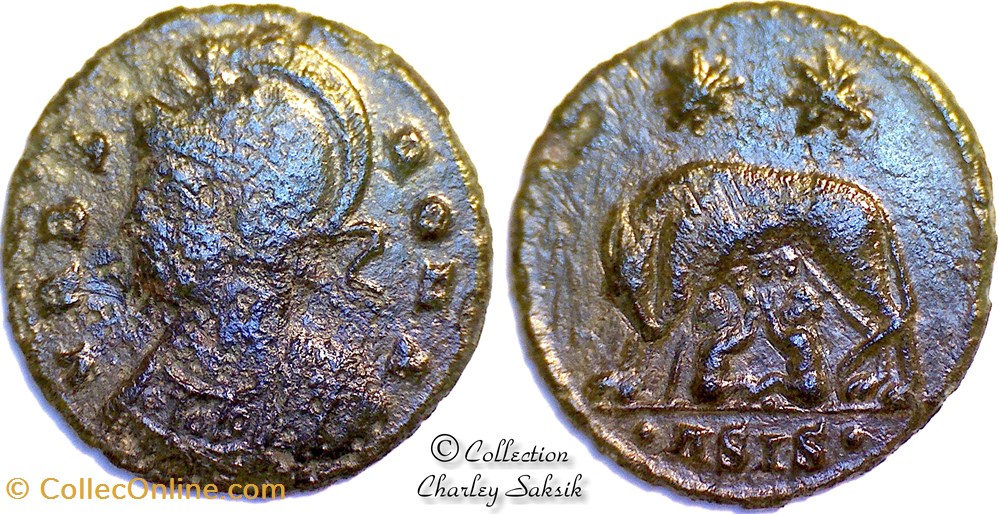 URBS ROMA - Siscia monnaies antiques romaines republicaines imperiales urbs roma siscia