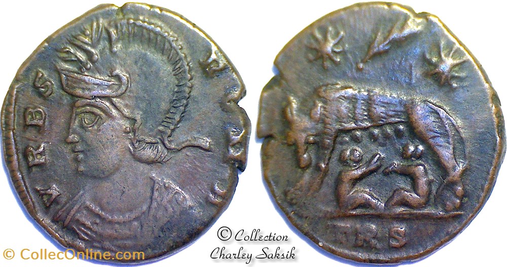URBS ROMA - Trèves monnaies antiques romaines republicaines imperiales urbs roma treves