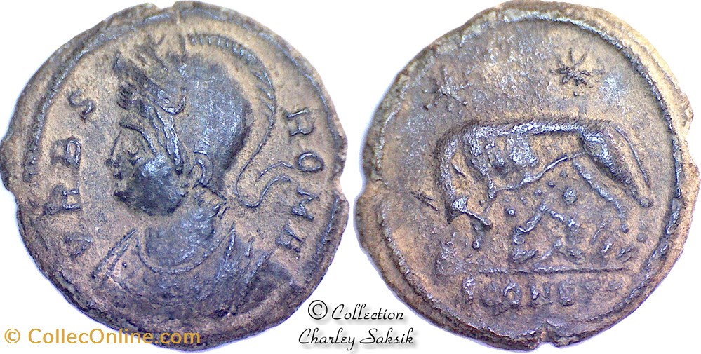 URBS ROMA - Arles monnaies antiques romaines republicaines imperiales urbs roma arles